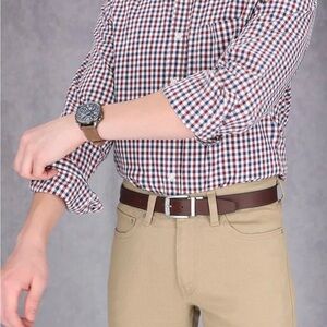 New Timberland Men's Classic Brown Leather  Belt Size 46